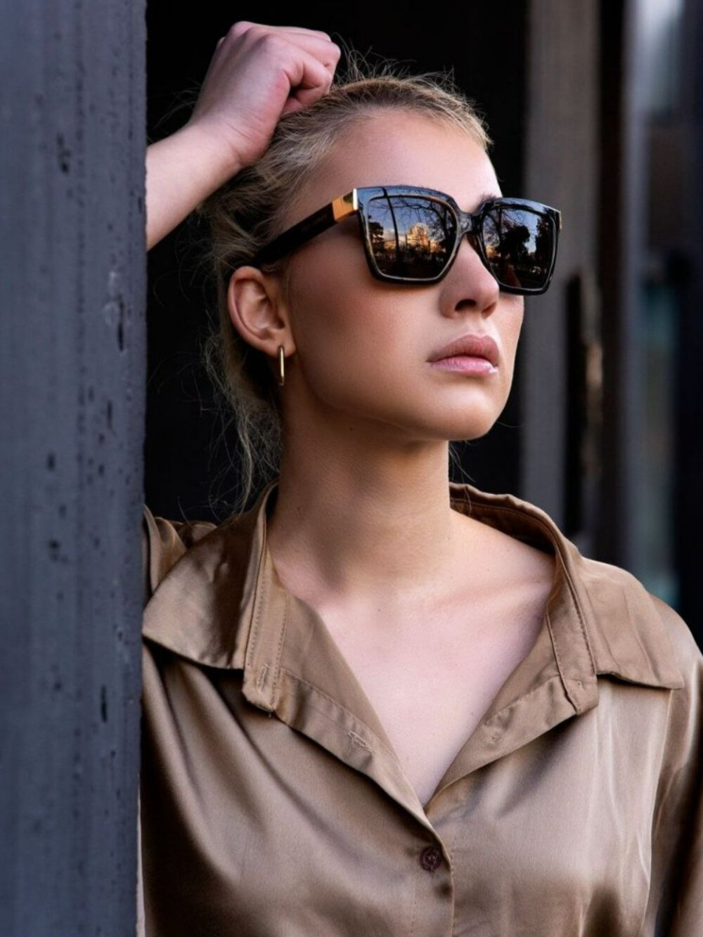 D&G DG6165 501/87 BLACK SQUARE SUNGLASSES